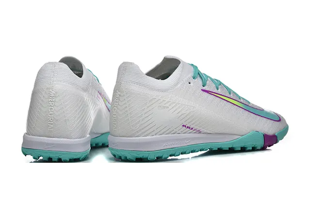 Nike Mercurial Vapor Blanc Bleu Bas Collet Ajustement Chaussette Tricot Texturé Supérieur Chaussures de Football Turf 5