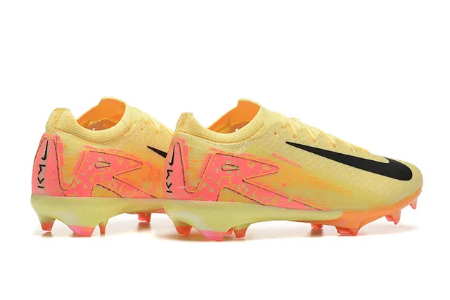 Nike Mercurial Vapor হলুদ গোলাপি নিট আপার অ্যাসিমেট্রিক লেসিং Firm-Ground সকার জুতো 2