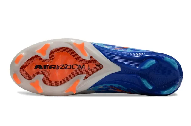 Nike Mercurial chaussures de football blanches bleues basse coupe ajustement dynamique surface ferme 6