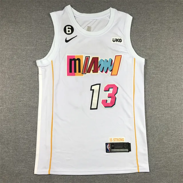 Nike Miami Heat '15 Strong' Multicolor Number 13 Basketball Jersey 1
