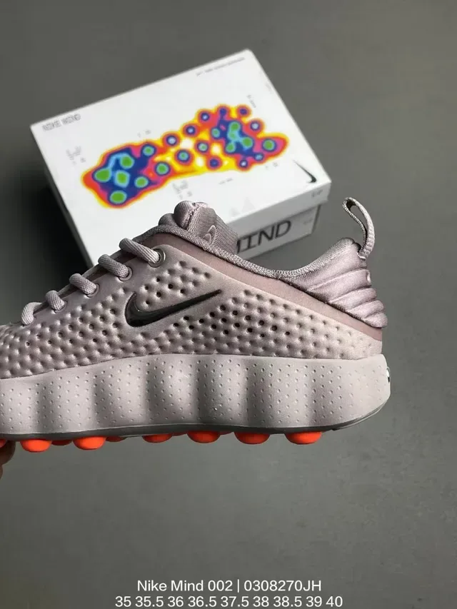 Nike Mind 002 Gray and Orange Lifestyle Sneakers 5
