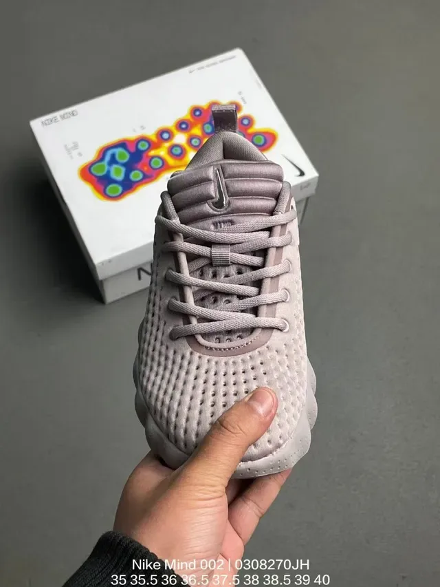 Nike Mind 002 Gray and Orange Lifestyle Sneakers 6