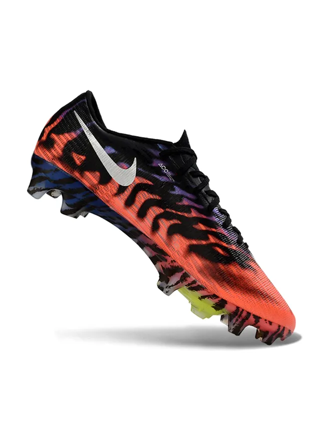 Nike Multicolor Black Flyweave Upper Tiger-Stripe Print Firm-Ground Soccer Shoes 2