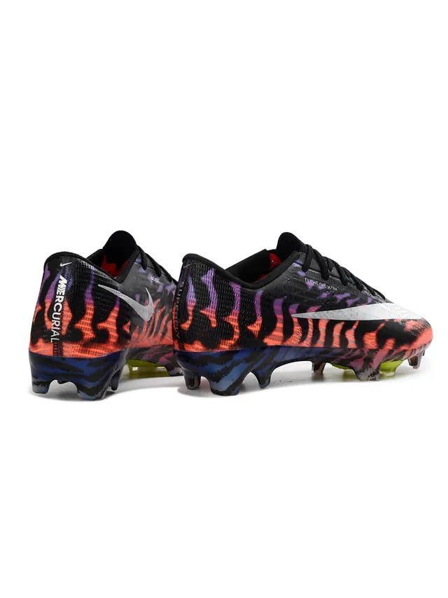 Nike Multicolor Black Flyweave Upper Tiger-Stripe Print Firm-Ground Soccer Shoes 5