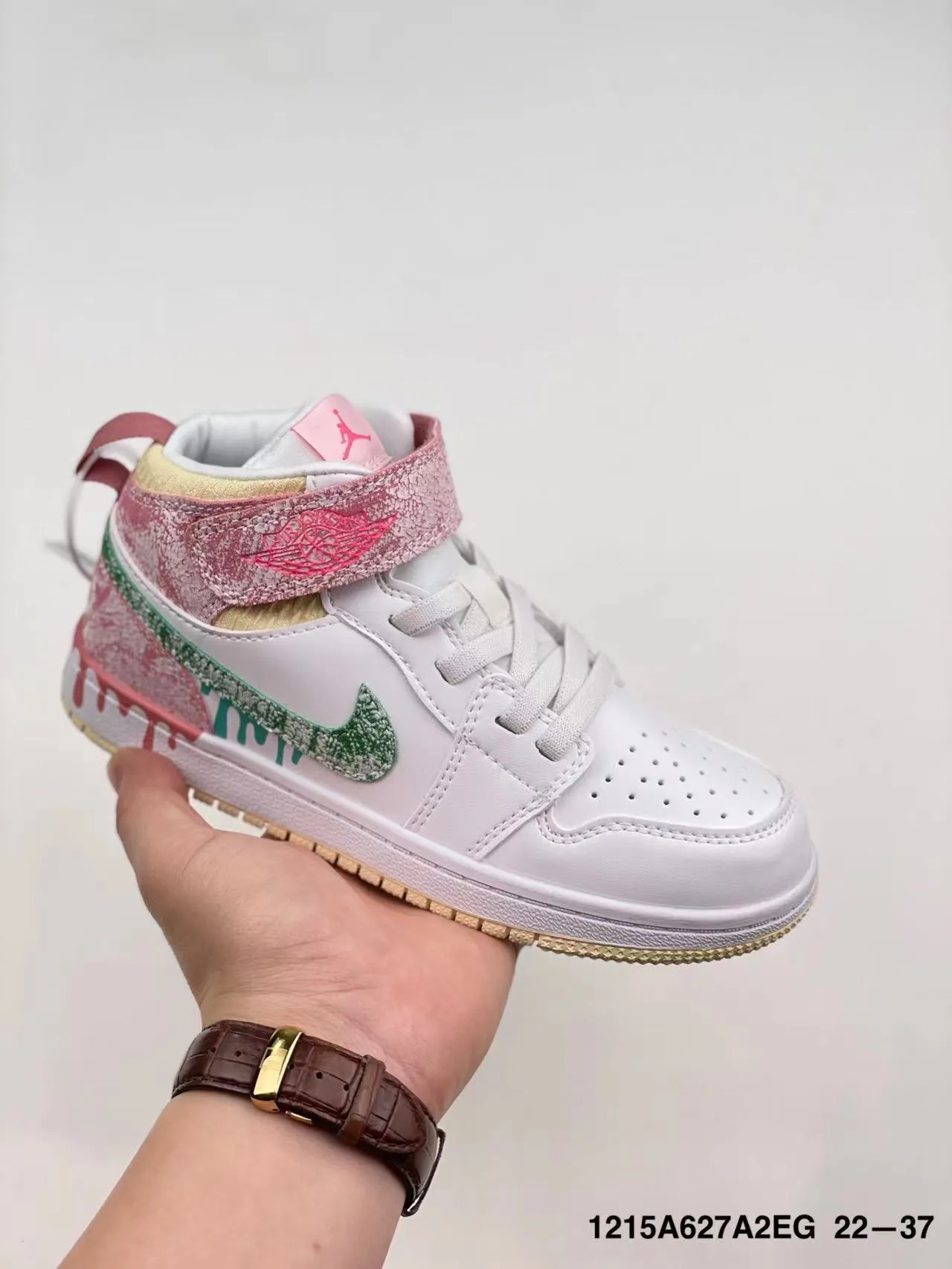 Nike Multicolor High-Top Leather Upper Basketball Shoes 24