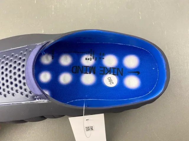 Nike Navy Blue Molded Rubber Sole Perforated Upper Slippers 5