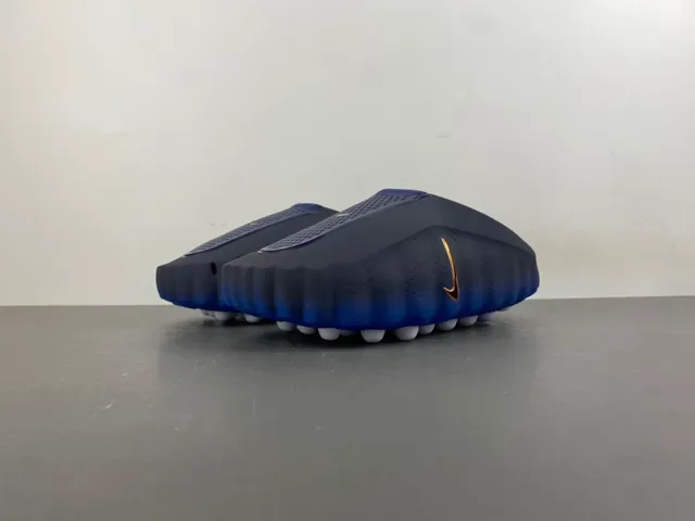 Nike Navy Blue Molded Rubber Sole Perforated Upper Slippers 7