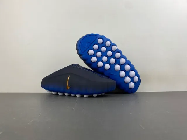 Nike Navy Blue Molded Rubber Sole Perforated Upper Slippers 9