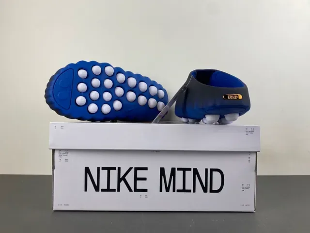 Nike Navy Blue Molded Rubber Sole Perforated Upper Slippers 13