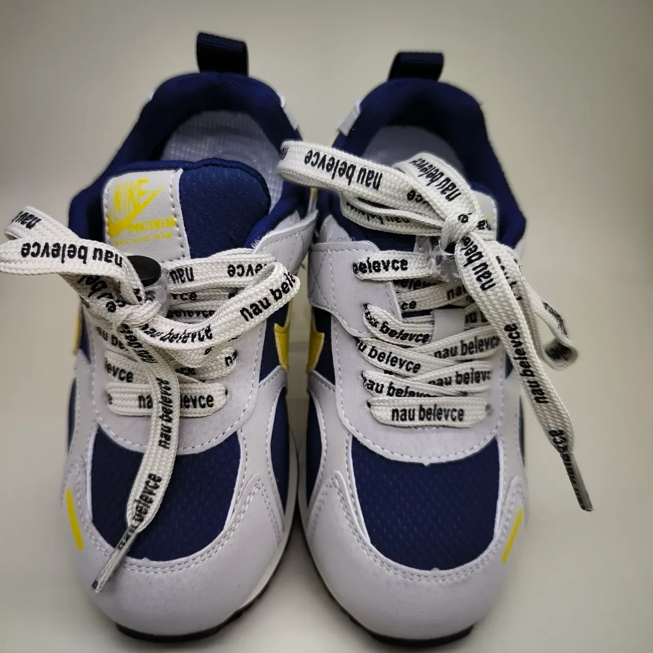 Nike Navy Yellow Retro-Inspired Low-Top Sneakers 6