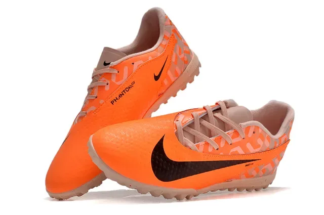 Nike Chaussures de football orange beige synthétique coupe basse pour gazon artificiel 2