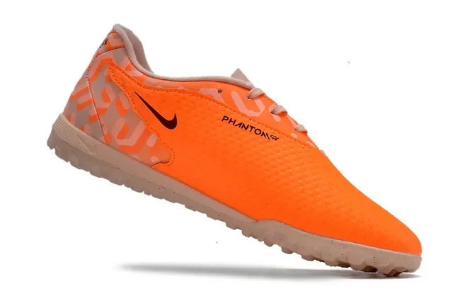 Nike Chaussures de football orange beige synthétique coupe basse pour gazon artificiel 3