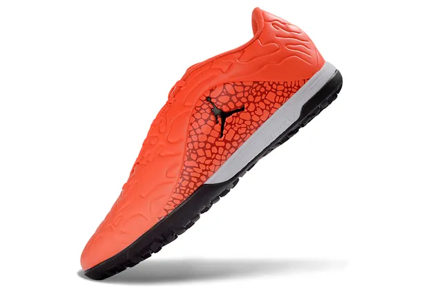 Nike Orange Black Sculpted Synthetic Upper Textured Overlay Pattern Turf Soccer Shoes 12