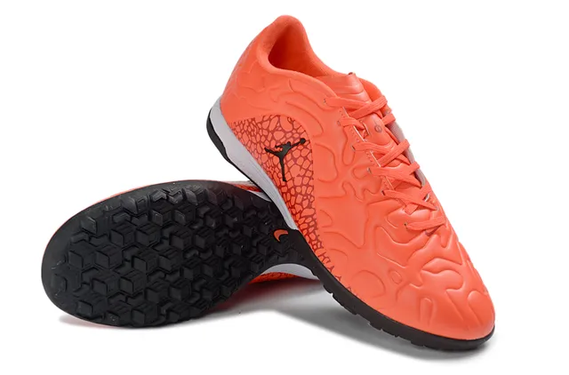 Nike Orange Black Sculpted Synthetic Upper Textured Overlay Pattern Turf Soccer Shoes 13