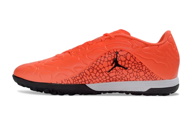 Nike Orange Black Sculpted Synthetic Upper Textured Overlay Pattern Turf Soccer Shoes 17