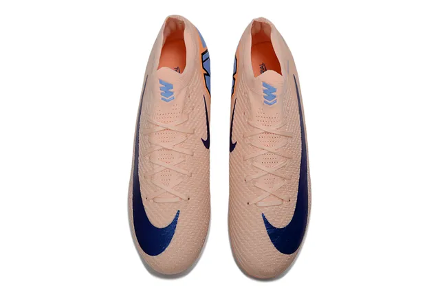 Nike কমলা-বেগুনি লো-কাট সক-ফিট আপার ফ্লাইকনিট-লাইক নিট কনস্ট্রাকশন ফার্ম-গ্রাউন্ড সকার শু 2