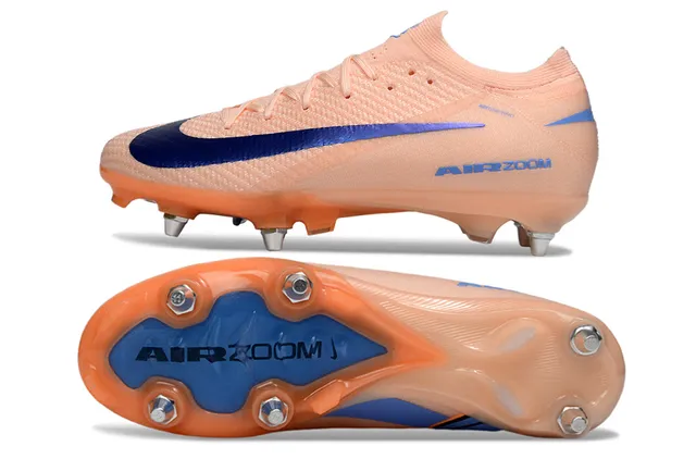 Nike কমলা-বেগুনি লো-কাট সক-ফিট আপার ফ্লাইকনিট-লাইক নিট কনস্ট্রাকশন ফার্ম-গ্রাউন্ড সকার শু 6