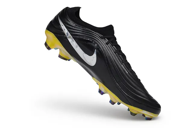 Nike Phantom GT Black and Iridescent Yellow Firm-Ground Soccer Shoes 2