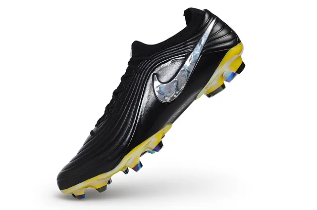 Nike Phantom GT Black and Iridescent Yellow Firm-Ground Soccer Shoes 3