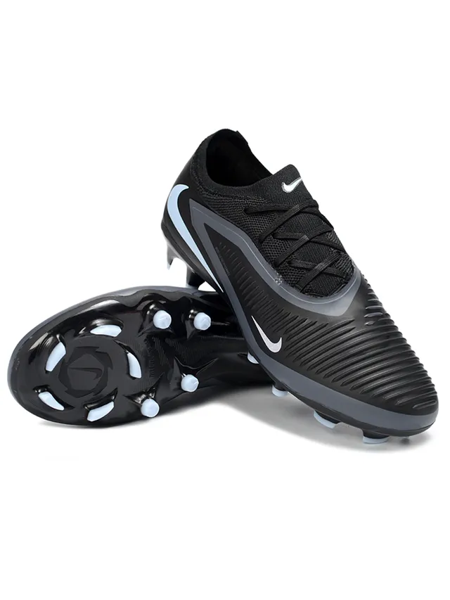 Nike Phantom GT Black and Light Blue Firm-Ground Soccer Shoes 4