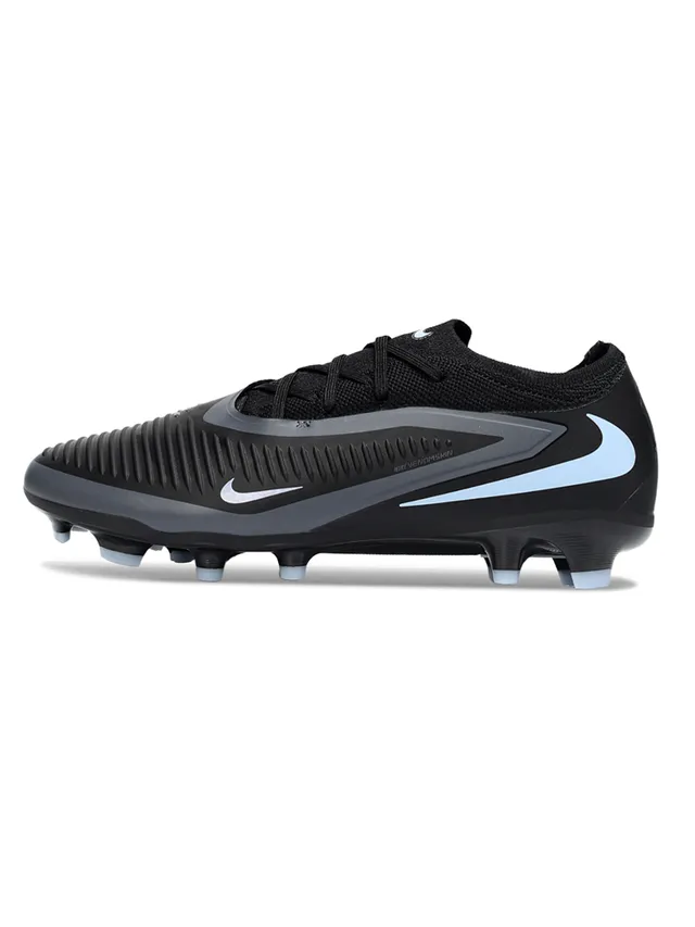 Nike Phantom GT Black and Light Blue Firm-Ground Soccer Shoes 7