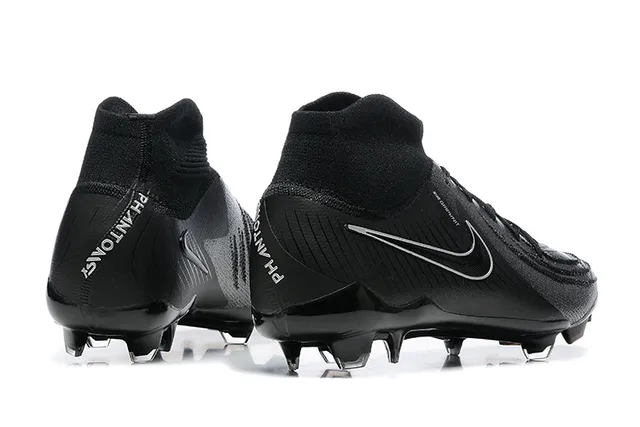 Nike Phantom GT Black Blue High-Cut Sock-Fit Collar Firm-Ground Soccer Shoes 2