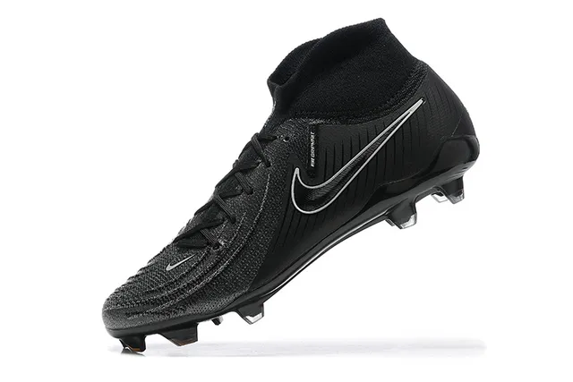 Nike Phantom GT Black Blue High-Cut Sock-Fit Collar Firm-Ground Soccer Shoes 5