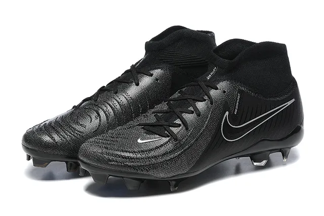 Nike Phantom GT Black Blue High-Cut Sock-Fit Collar Firm-Ground Soccer Shoes 8