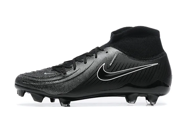 Nike Phantom GT Black Blue High-Cut Sock-Fit Collar Firm-Ground Soccer Shoes 10