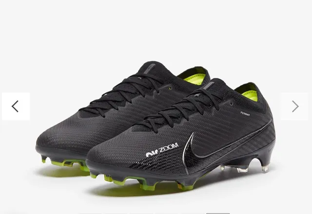 Nike Phantom GT Black Yellow Flyknit Upper Air Zoom Cushioning Firm-Ground Soccer Shoes 2