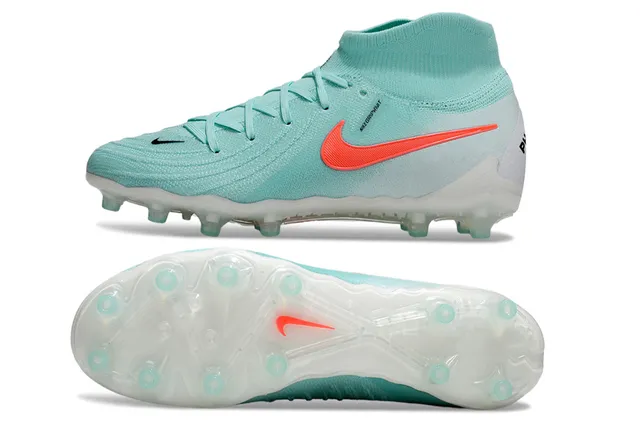 Nike Phantom GT Blue Orange High-Top Knit Upper Sock-Fit Collar Firm-Ground Soccer Shoes 5