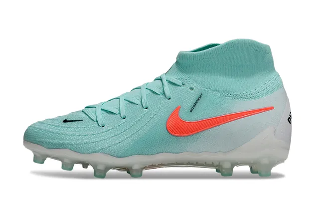 Nike Phantom GT Blue Orange High-Top Knit Upper Sock-Fit Collar Firm-Ground Soccer Shoes 8