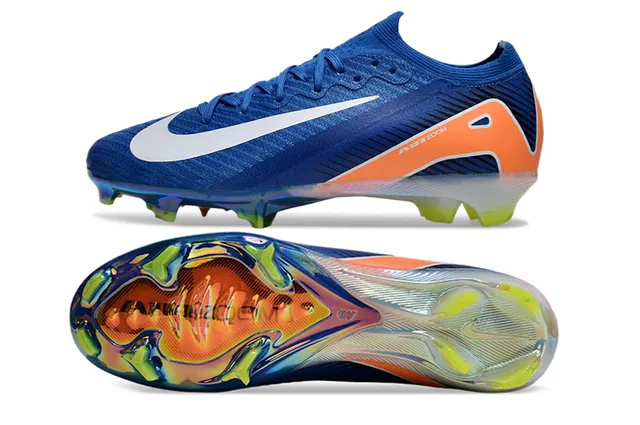 Nike Phantom GT Blue Orange Low-Cut Knit Upper Asymmetric Lacing Firm-Ground Soccer Shoes 5