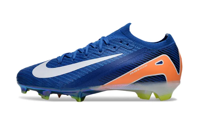 Nike Phantom GT Blue Orange Low-Cut Knit Upper Asymmetric Lacing Firm-Ground Soccer Shoes 7