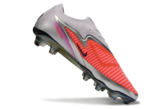 Nike Phantom GT Gray Pink Low-Cut Knit Upper Firm-Ground Soccer Shoes 2