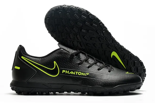 Nike Phantom GT Vert Bleu Bas-Coupé Maille Synthétique Supérieure Swoosh Turquoise Superposition Chaussures de Football Turf 18