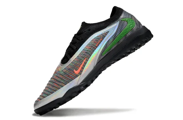 Nike Phantom GT Multicolore Noir Upper Tricot Overlay Irisé Turf Chaussures de Football 3