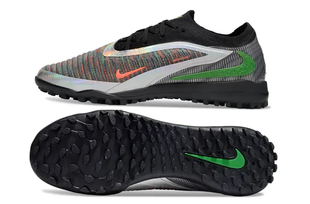 Nike Phantom GT Multicolore Noir Upper Tricot Overlay Irisé Turf Chaussures de Football 6