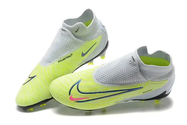 Nike Phantom GT Amarelo Neon Branco Chuteiras de Futebol Firm-Ground 2