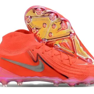 Nike Phantom GT Orange Silver Translucent Firm-Ground Soccer Shoes