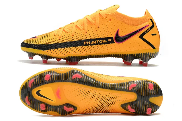 Nike Phantom GT White Gold Blue Firm-Ground Soccer Shoes 6