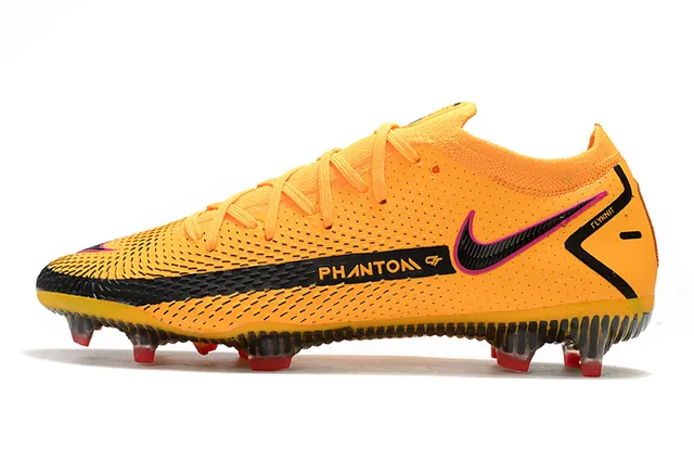 Nike Phantom GT White Gold Blue Firm-Ground Soccer Shoes 9