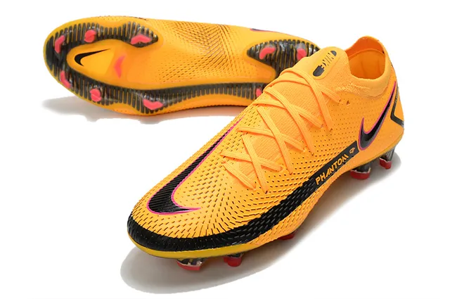 Nike Phantom GT White Gold Blue Firm-Ground Soccer Shoes 10