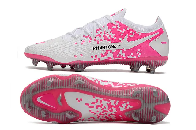 Nike Phantom GT White Gold Blue Firm-Ground Soccer Shoes 18