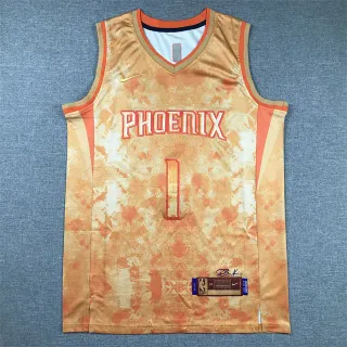 Nike Phoenix Suns City Edition Tie-Dye Golden Yellow Basketball Jersey