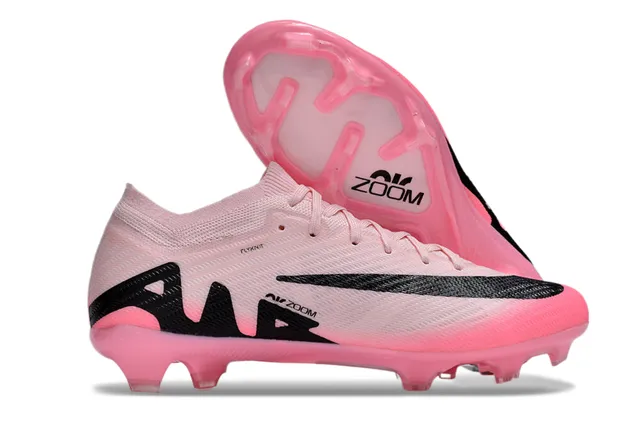 Nike Pink Black Flyknit Upper Gradient Colorway Firm-Ground Soccer Shoes 1