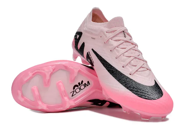 Nike Pink Black Flyknit Upper Gradient Colorway Firm-Ground Soccer Shoes 2