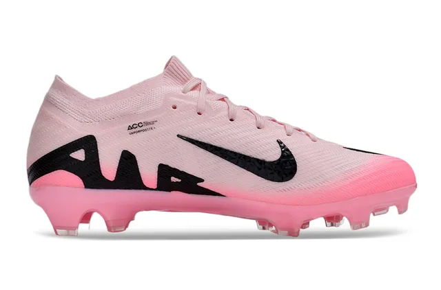 Nike Pink Black Flyknit Upper Gradient Colorway Firm-Ground Soccer Shoes 5