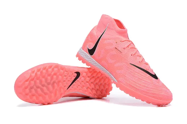 Nike Chuteiras de Futebol Rosa e Preto com Upper de Knit alto no tornozelo com suporte para gramado artificial 6