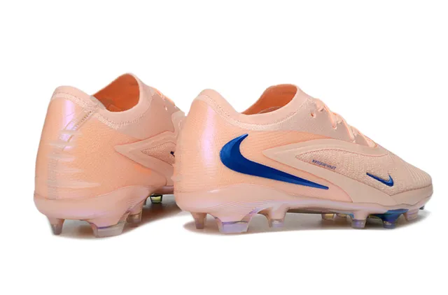 Nike Pink Blue Knit Upper Iridescent Soleplate Firm-Ground Soccer Shoes 5